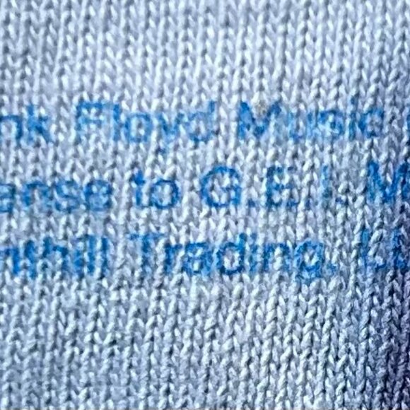 Vintage Pink Floyd Dark Side Of The Moon AOP Tie Dye Sz L 2005 Liquid Blue - Picture 7 of 9